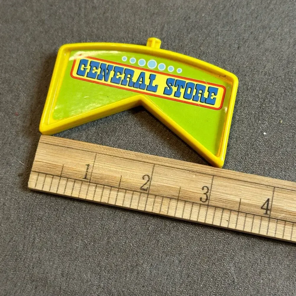 Lincoln Logs Vintage General Store Sign Yellow Plastic